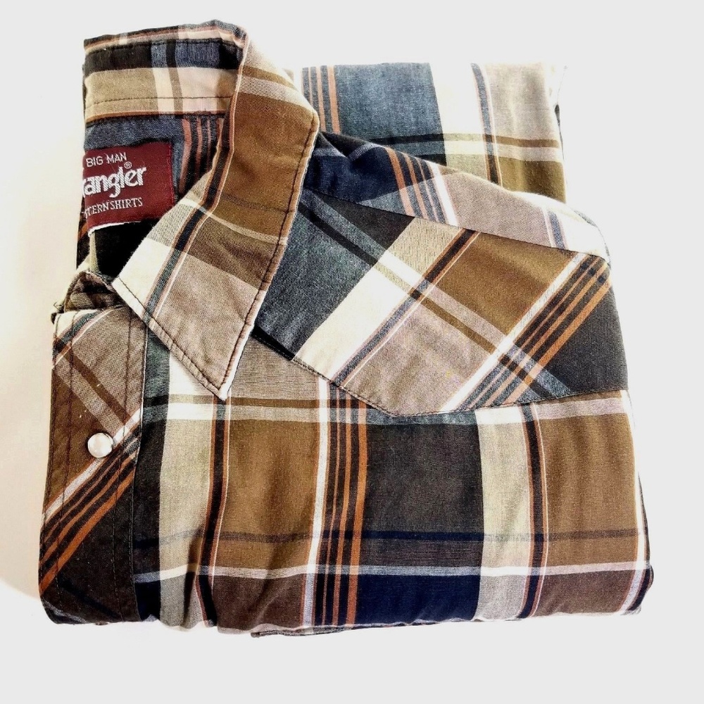 Wrangler Big Man Western Pearl Snap Shirt Size 2XL